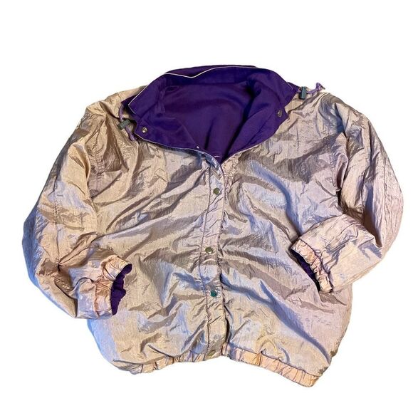 Vintage 80s Ski Shell Jacket Women’s size L - Picture 1 of 12